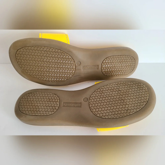 Apostrophe Yellow Flat Slide In Sandals Women’s‎ Size 10 - Picture 8 of 8